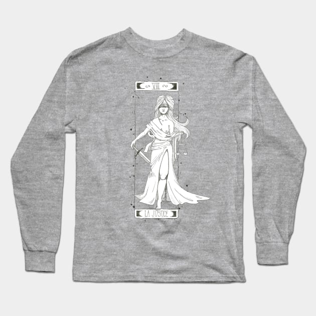 Tarot cards : Justice Long Sleeve T-Shirt by Créa'RiBo